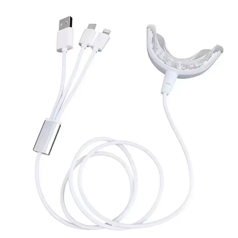 Teeth Whitening Accelerator Smart LED Blue Light Portable Usb/Iphone/Android Charging Device Teeth Whitener Light Gum Tray