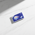 Veluné Aura Advanced Teeth Whitening Strips on white marble